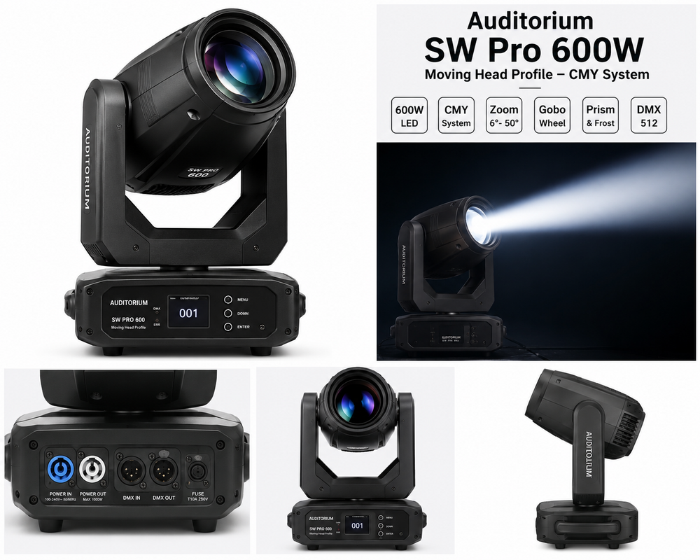 Auditorium SW Pro 600W Moving Head Profile -CMY System