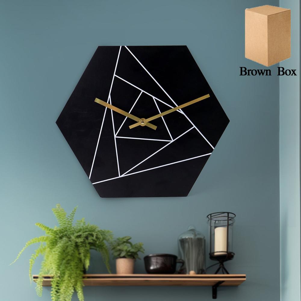 Modern Geometric Hexagon Wall Clock (1 Pc)
