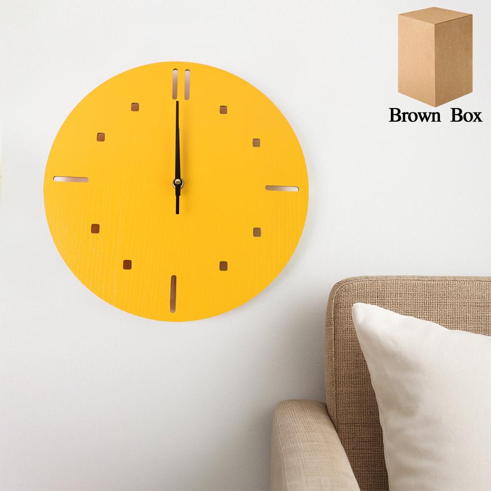 Modern Round Wall Clock Stylish And Silent Non-Ticking Decorative Timepiece (1 Pc) - Color: Mix