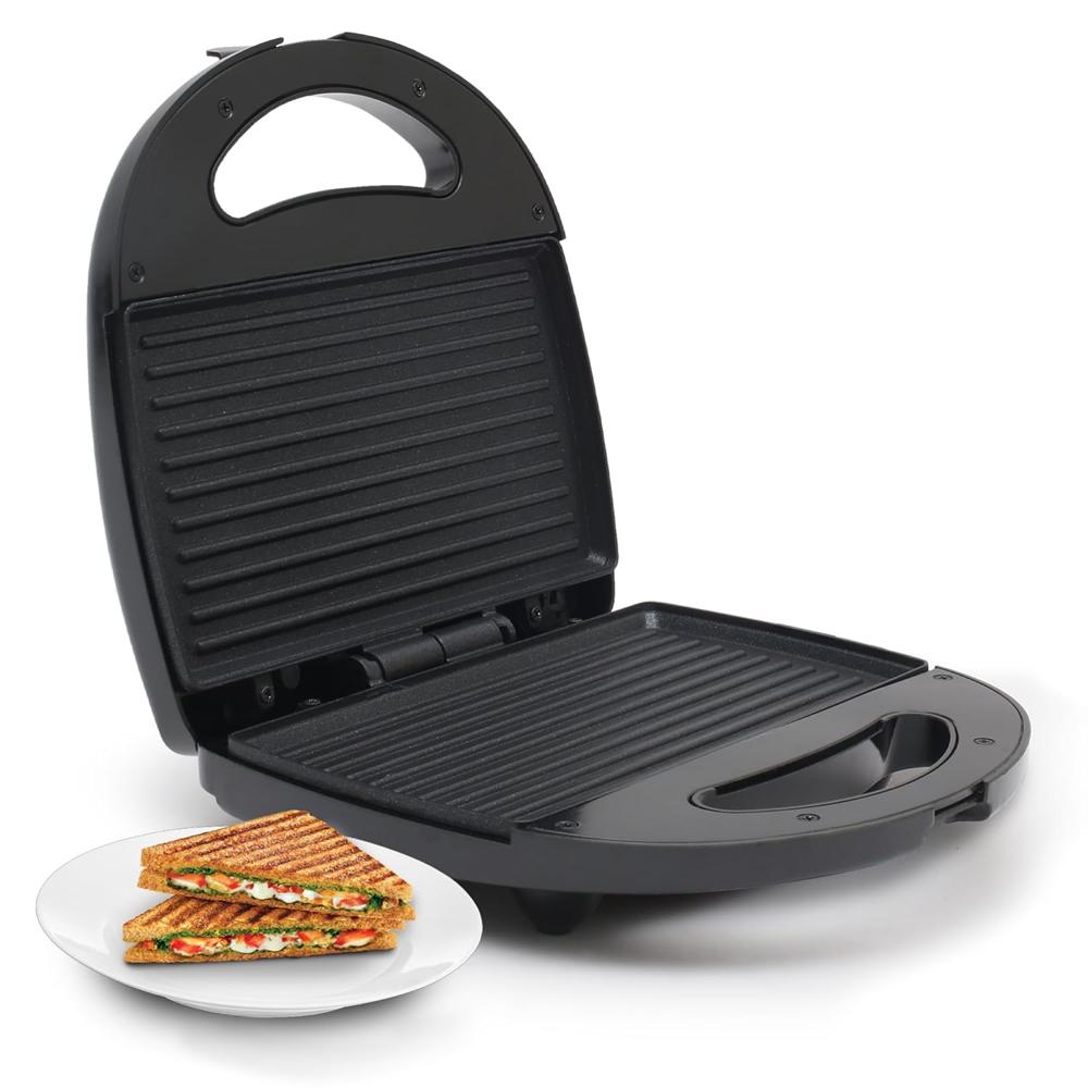 AGARO Delite Sandwich Maker, 750W, 4 Slice Non Stick Grill Plate, Power Indicator, Oil Free Toasting, Grilling(34048)