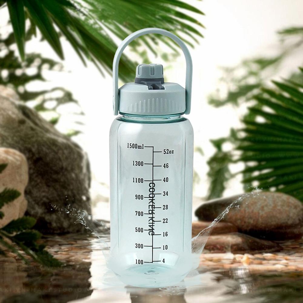 Plastic Water Bottle With Carry Handle (1 Pc / 1500 Ml) - Color: Mix