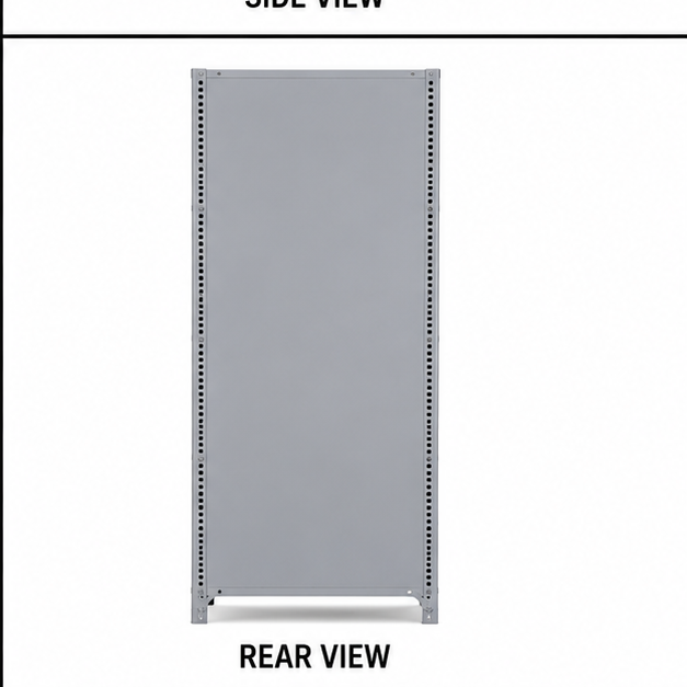 Back Side Covered Slotted Angel Rack - Color: As Per Availability