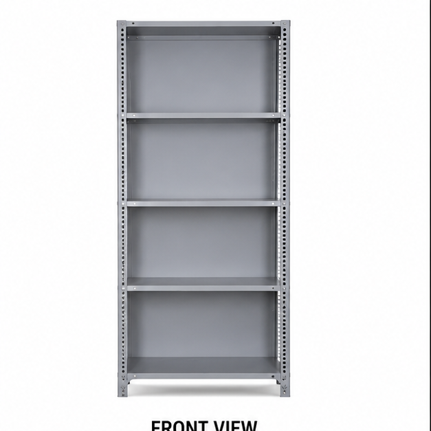 Back Side Covered Slotted Angel Rack - Color: As Per Availability