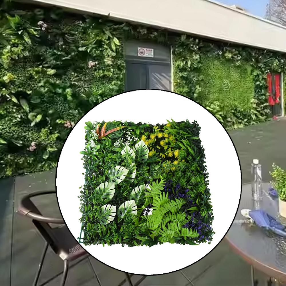 Artificial Plants Wall Topiary Wall Greenery Mat Wall Backdrop (1 Pc Mix Design)