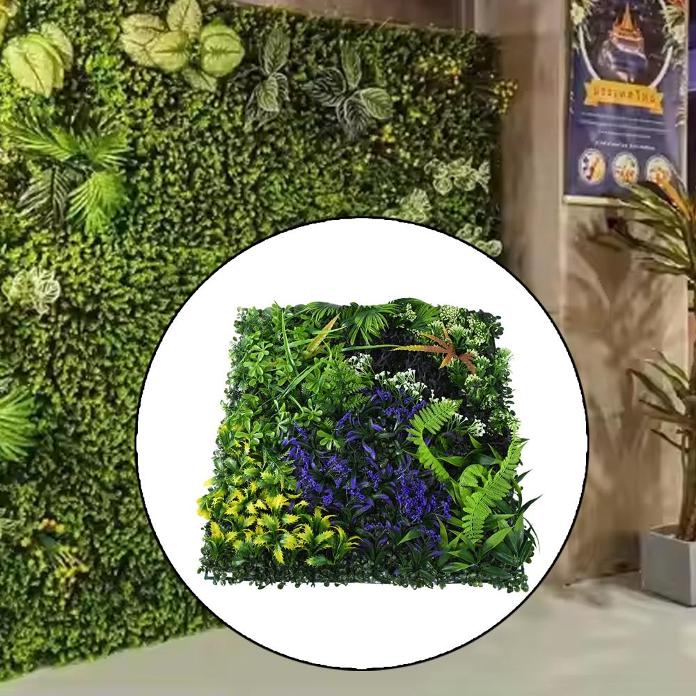 Artificial Plants Wall Topiary Wall Greenery Mat Wall Backdrop (1 Pc Mix Design)