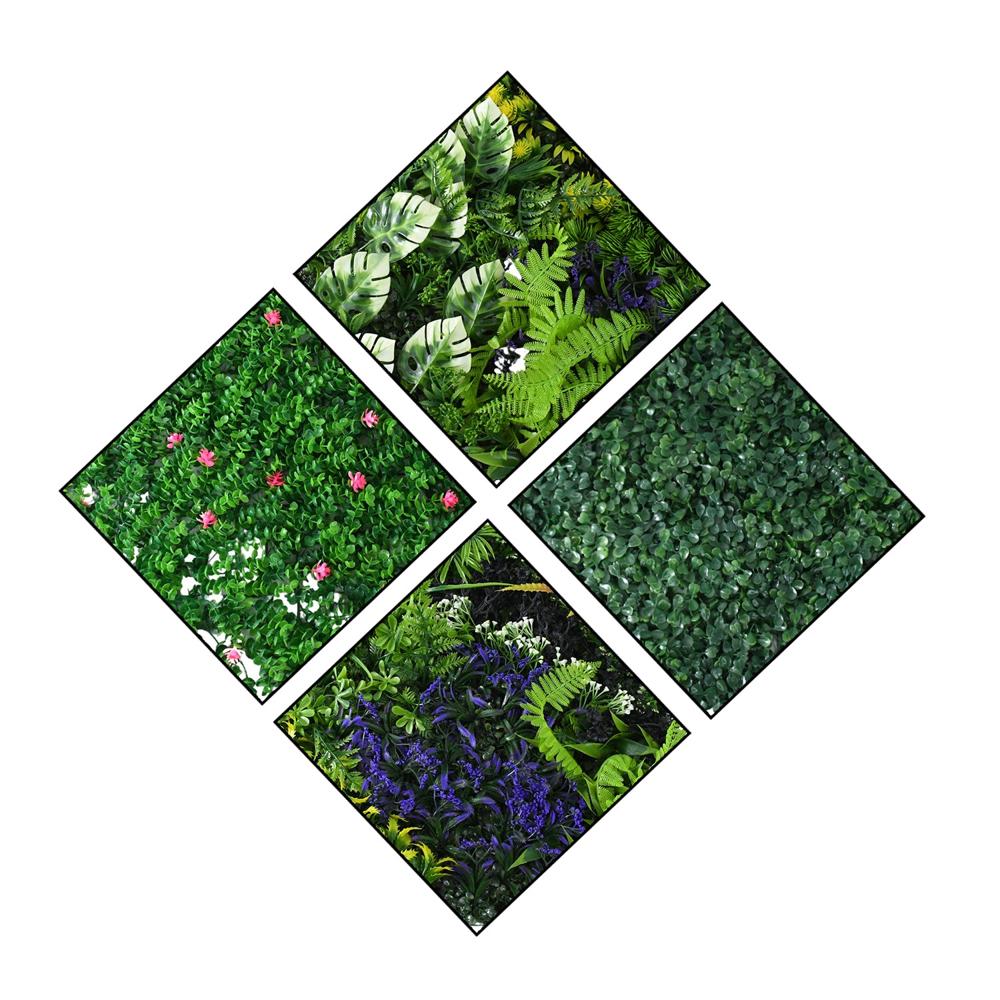 Artificial Plants Wall Topiary Wall Greenery Mat Wall Backdrop (1 Pc Mix Design)