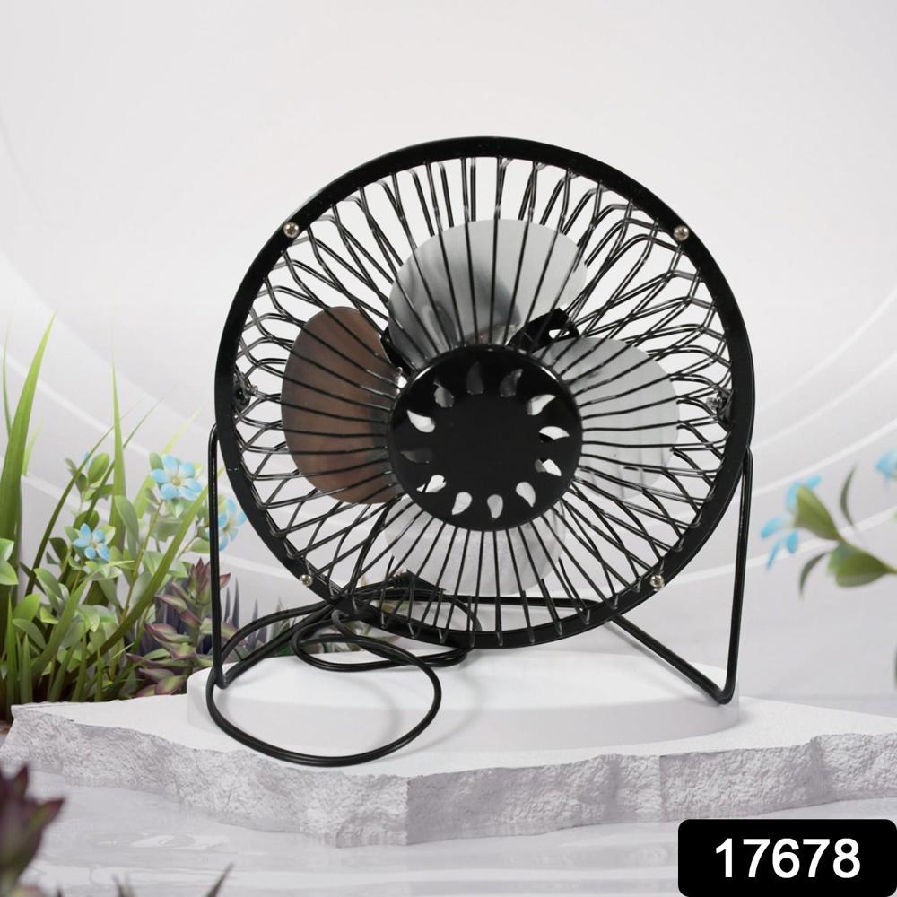 Usb Table Desk Personal Metal Electronic Fan Compatible With Computers Laptops Student Dormitory Suitable For Office School Use (1 Pc) - Color: Mix