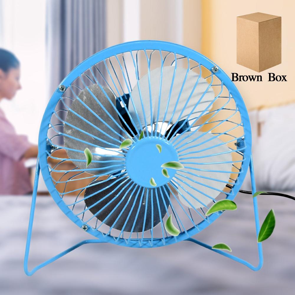 Usb Table Desk Personal Metal Electronic Fan, Suitable For Office, School Use (1 Pc) - Color: Mix