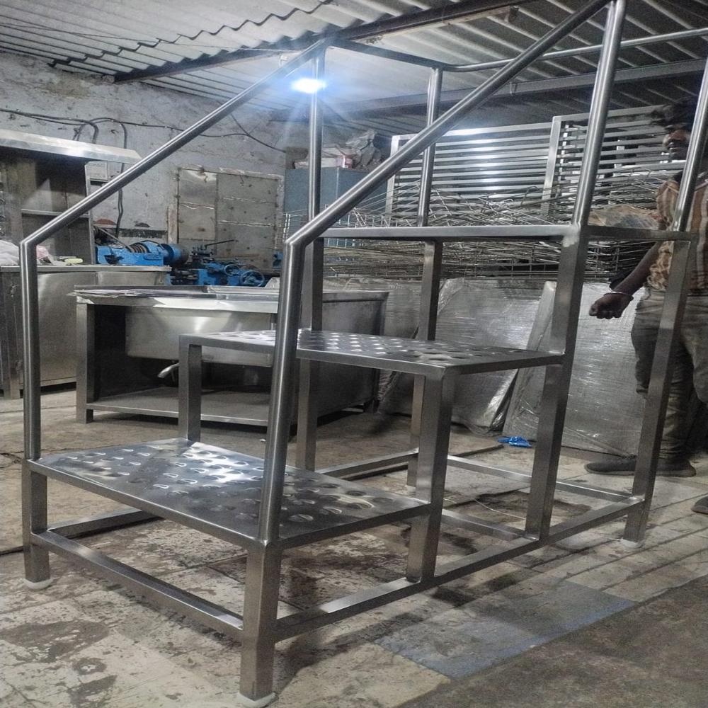 Folding Stainless Steel Step Ladder