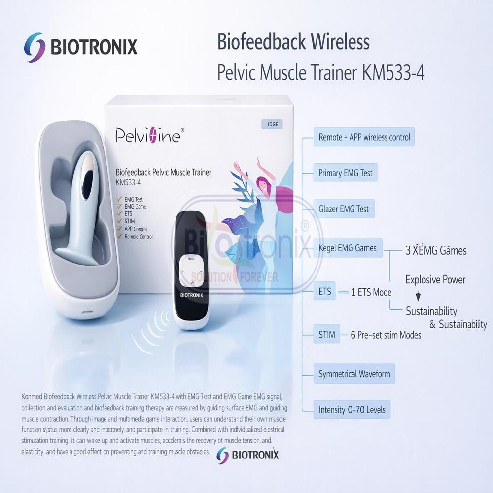 Wireless Pelvic Muscle Exercise Machine for Clinical Rehabilitation Use