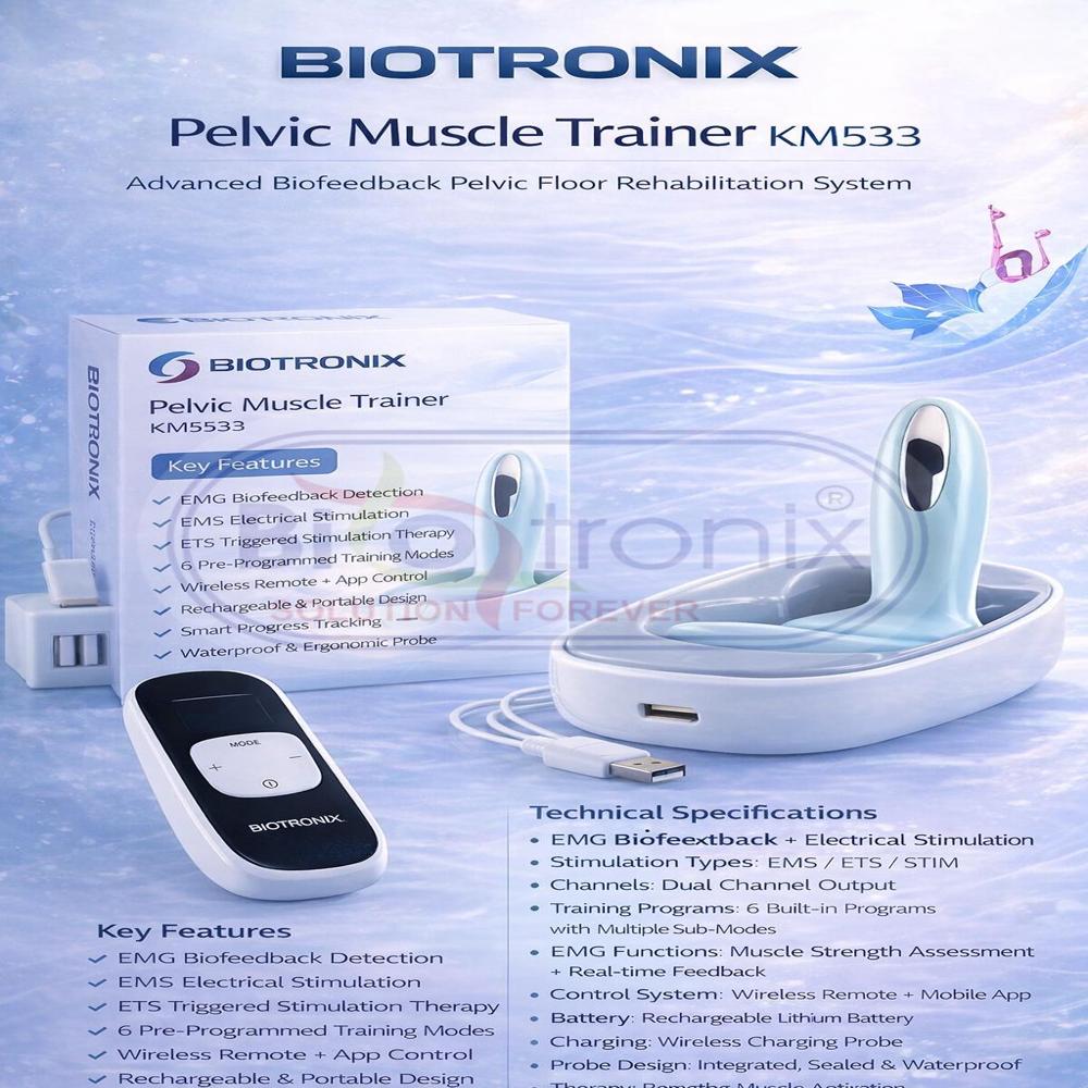Wireless Pelvic Muscle Exercise Machine for Clinical Rehabilitation Use