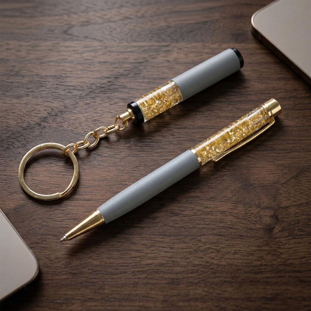 Premium 2 In 1 Keychain and Pen Combo Gift Set