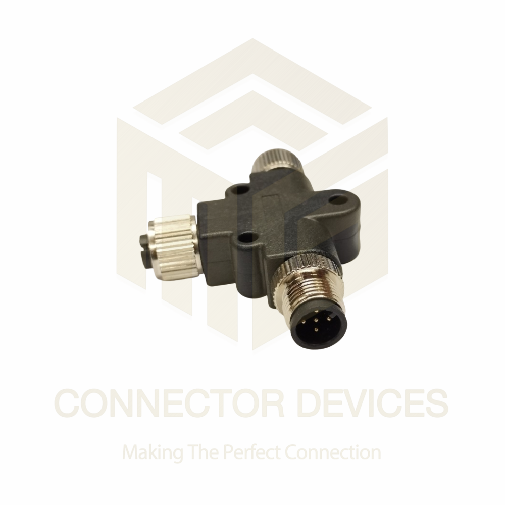 M12 5 PIN SPLITTER 1 MALE 2 FEMALE