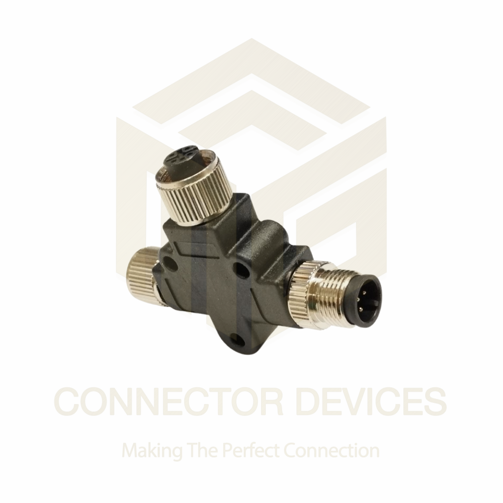 M12 5 PIN SPLITTER 1 MALE 2 FEMALE