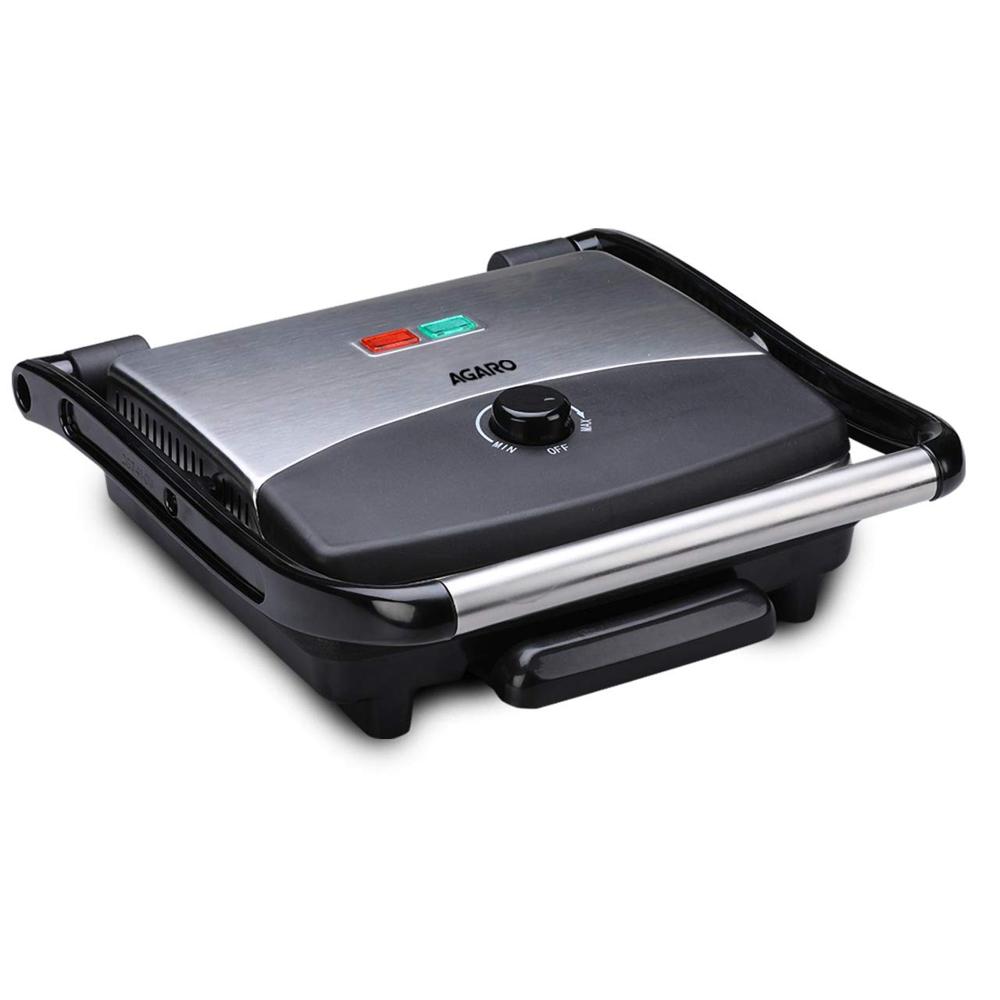 AGARO Elegant 1000-Watt Sandwich Maker with Non-Stick Grill Plates (33309)