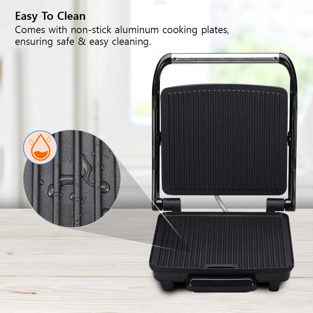 AGARO Elegant 1000-Watt Sandwich Maker with Non-Stick Grill Plates (33309)