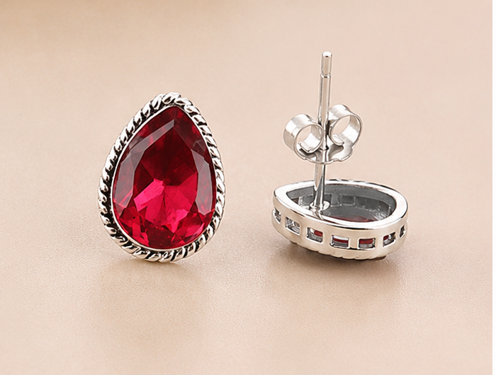 Red Goldstone Earing