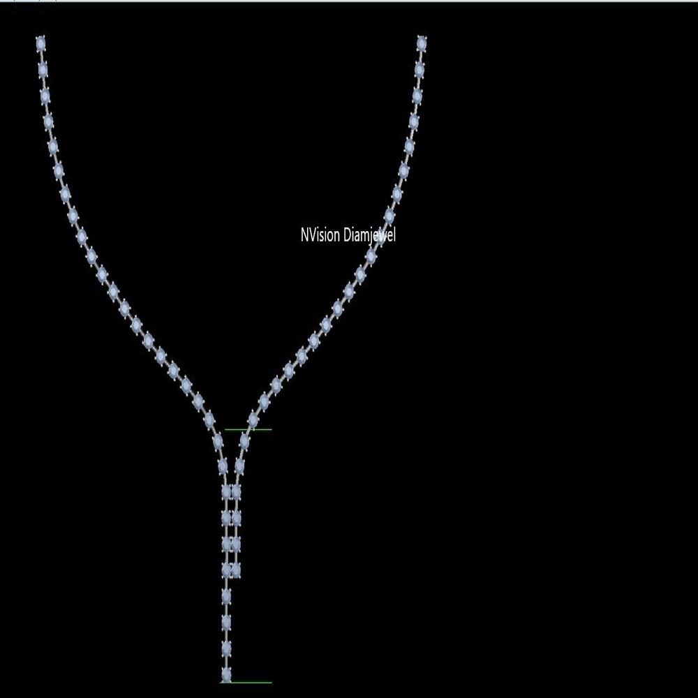 LabGrown Diamond Single Line Necklace & Earring Set