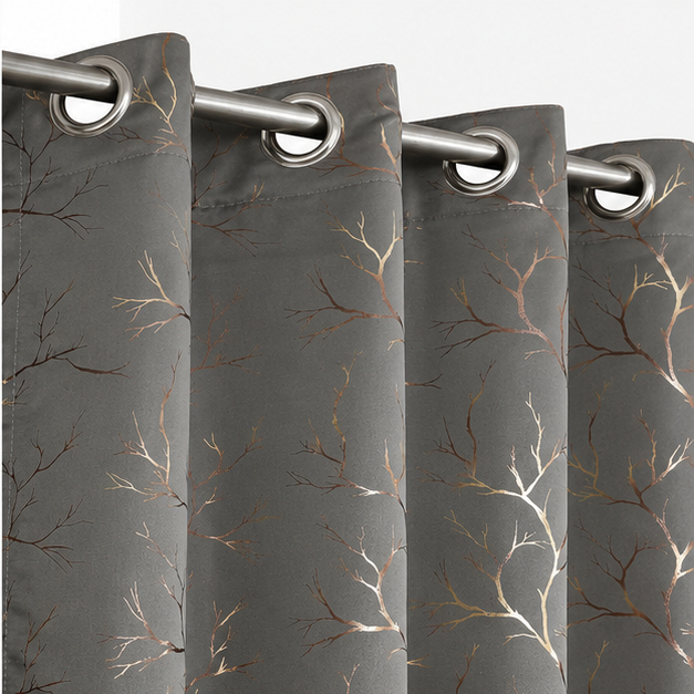 Velvet Foil Printed  Curtain
