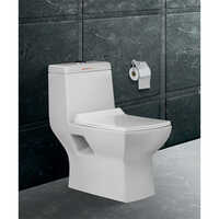 One Piece Toilet Commode - Color: White