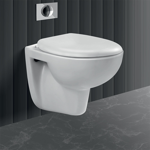 Wall Mounted Toilet - Color: White