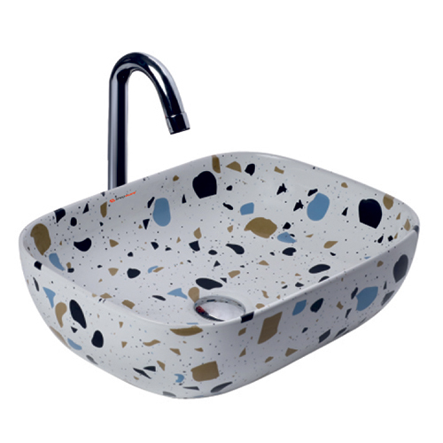 DESIGNER AND WHITE TABLE TOP WASH BASIN