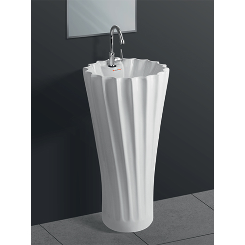 Freestanding One Piece Sink - Color: White