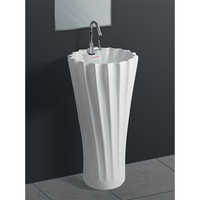 Freestanding One Piece Sink - Color: White