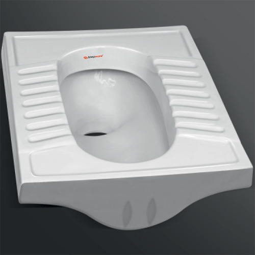 21 Inch Indian Toilet Commode - Color: White