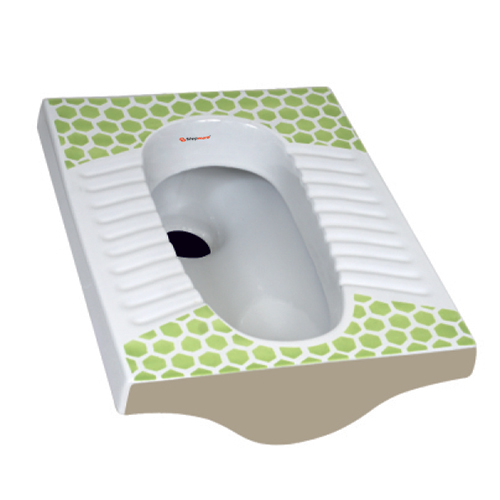 Mint Green Indian Toilet Pan - Feature: Anti-Bacterial