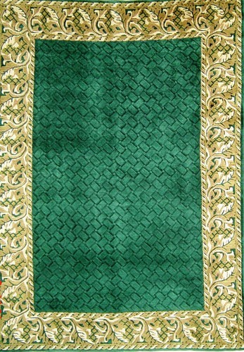 Green And Golden Woolen Carpets