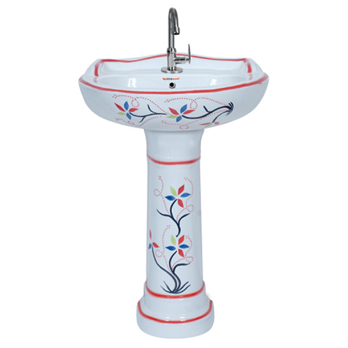Designer Ceramic Pedestal Basin - Feature: Stain-Resistant