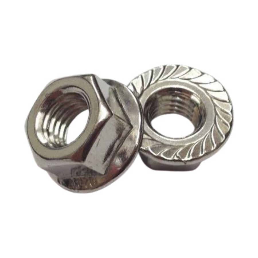 Hex Flange Nut - Color: Grey / Silver