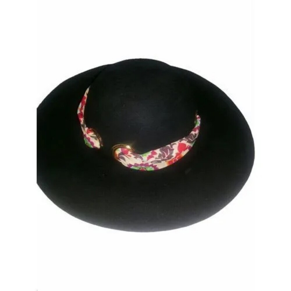 Men Black Hat - Cotton, One-size-fits-all | Embroidered Pattern, Customized Logo, Versatile Black Design For Stylish Male Accessory