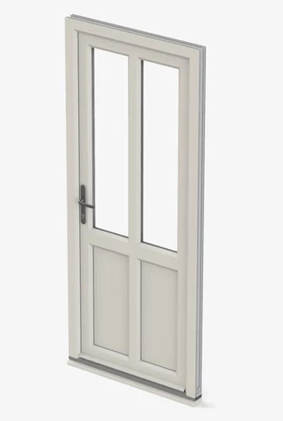 Upvc Hinged Door Frame - Aluminum Alloy, Fiberglass Screen Netting Material, Custom Color Options | Designed For Commercial Applications
