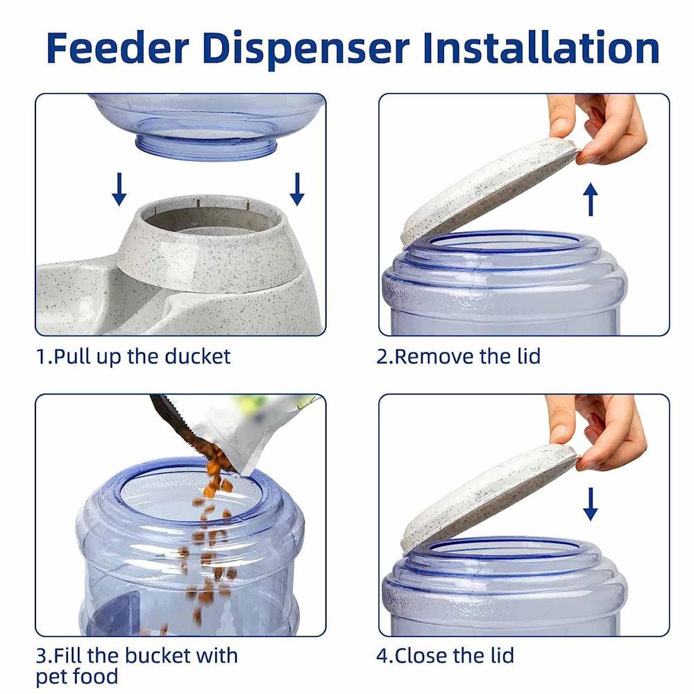 Automatic Pet Food Dispenser Self-Dispensing Pet Feeder Food Dispenser - Color: Mix
