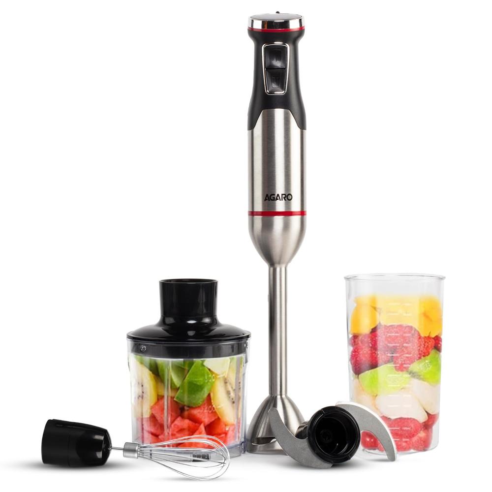 AGARO Royal Hand Blender & Chopper, 1500 Watts Copper Motor, 2 Modes &(34150)