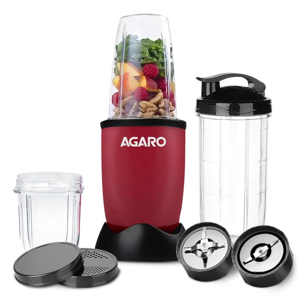 AGARO Regal Nutri Blender with 3 Jars, 400 Watts Personal Blender with 100% Copper Motor (34011)