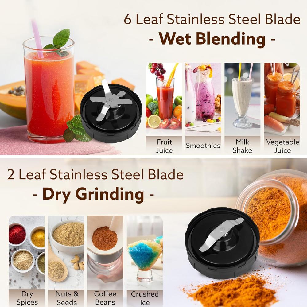 AGARO Nutri-Max Personal Blender 1000 Watts, Mixer/Grinder/Smoothie Maker, Blender(34282)