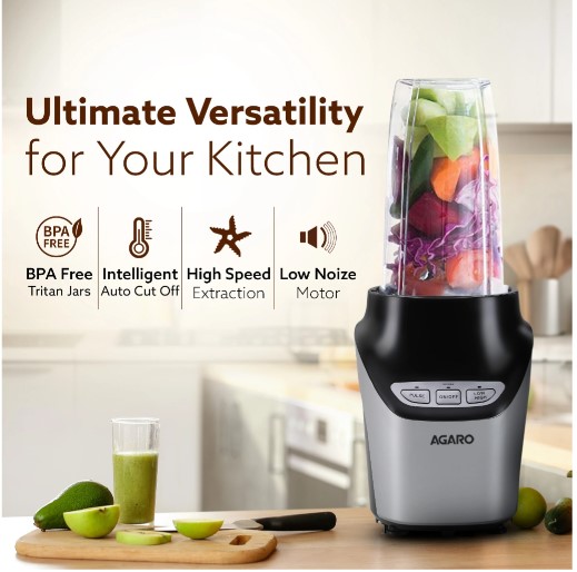 AGARO 1000 W Grey Electric Whisk (Nutri Blender)33287