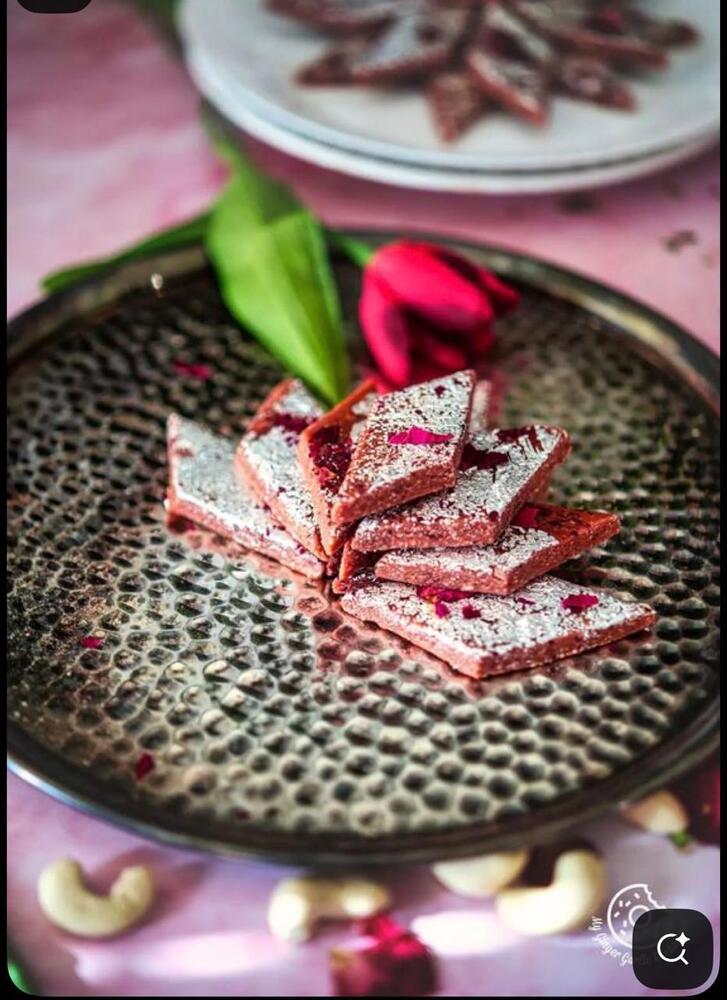 Gulab Kaju Katli