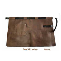 Leathre Brown Apron - Color: Natural (beige/brown)