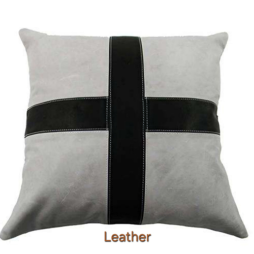 Luxury Leather Cushion Cover - Color: Brown