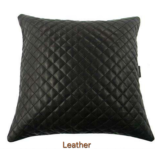 Luxury Leather Cushion Cover - Color: Brown