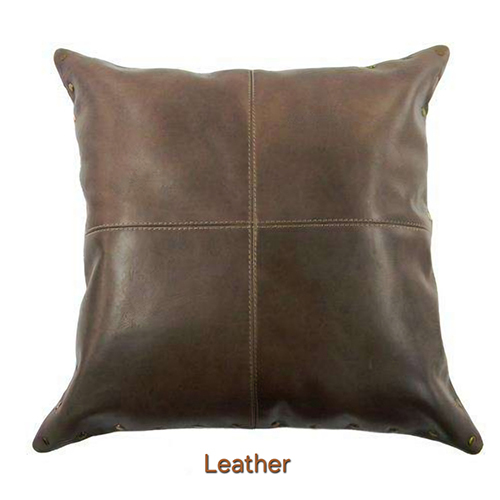 Luxury Leather Cushion Cover - Color: Brown