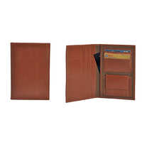 Luxury Leather Travel Wallet - Color: Brown