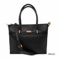 Faux Black Leather Bags - Color: Brown