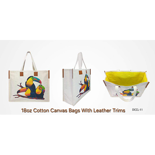 DCCL-11 18oz Cotton Canvas Bags with Leather Trims