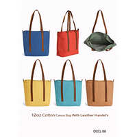 Dccl-08 12oz Cotton Canvas Bag With Leather Handels