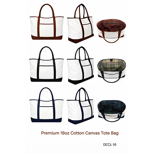 DCCL-10 Premium 18oz Cotton Canvas Tote Bag